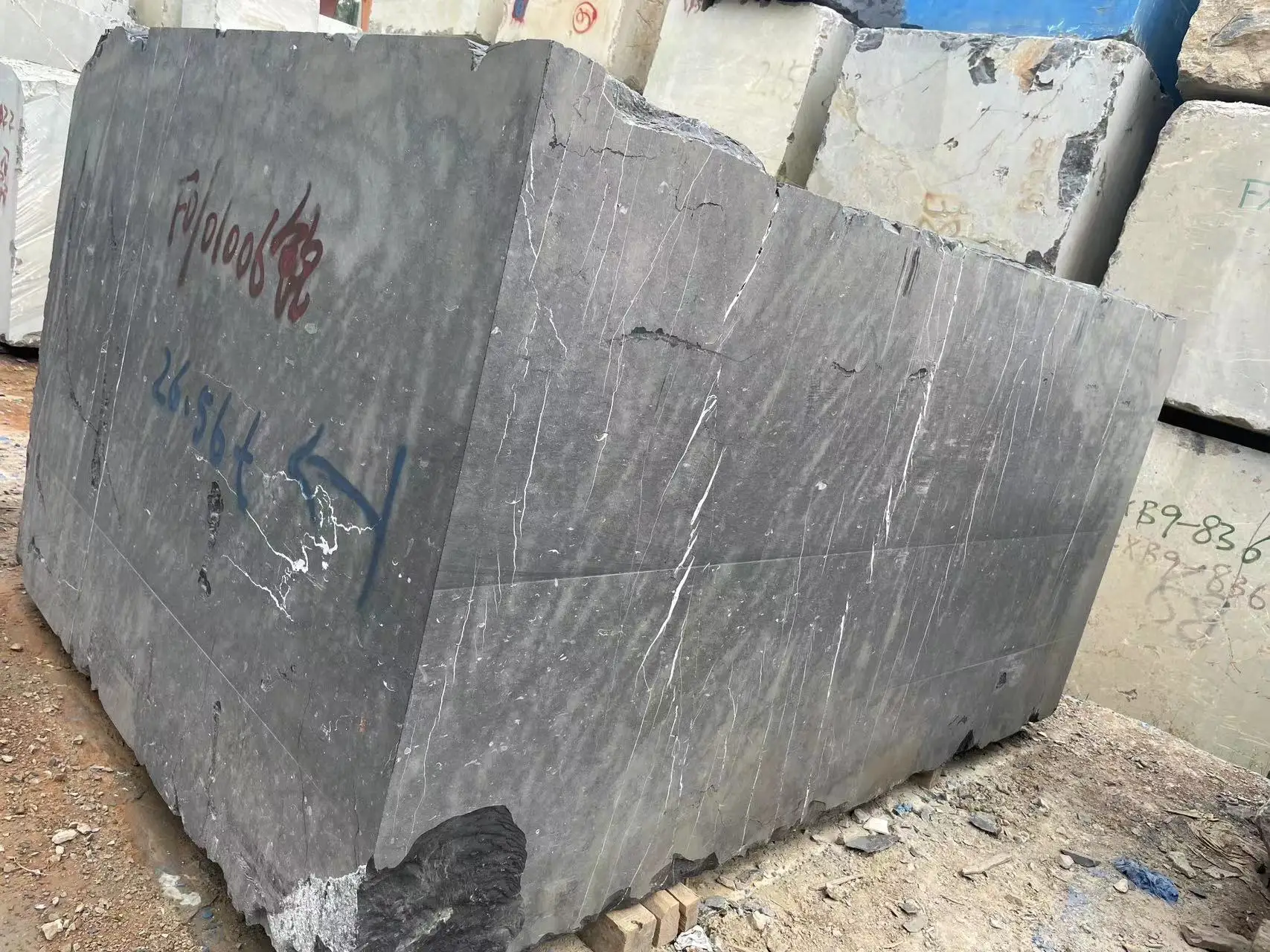 Chinese black marble Nero Marquina natural marble blocks wholesale
