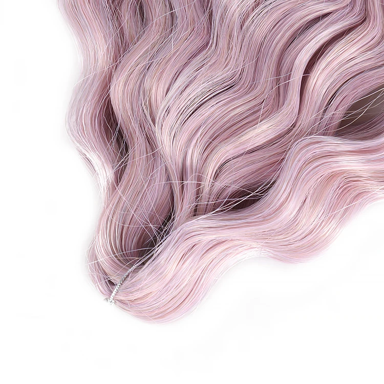 Ariel Curl Hair Twist Crochet Hair Synthetic Ombre Blonde Pink 60cm 75cm Deep Wave Russia Hair Extension