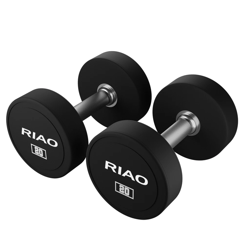 Gym Equipment Weight Lifting Man Mancuernas Kurzhantel PU Urethane Round Dumbbell Sets