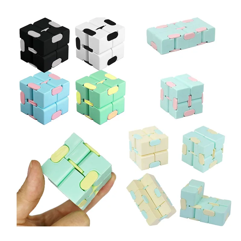 Wholesale Plastic Sensory Stress Relief Decompression Finger Infinity Cube Fidget Toy