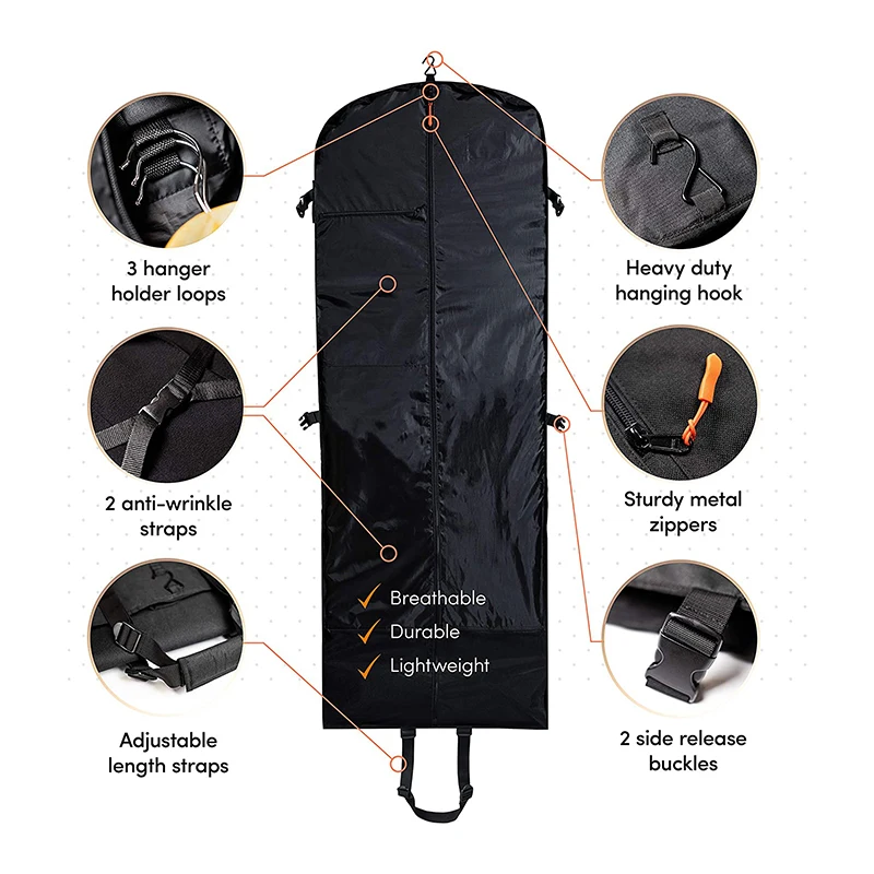 Подвесной Хлопковый чехол на молнии для одежды