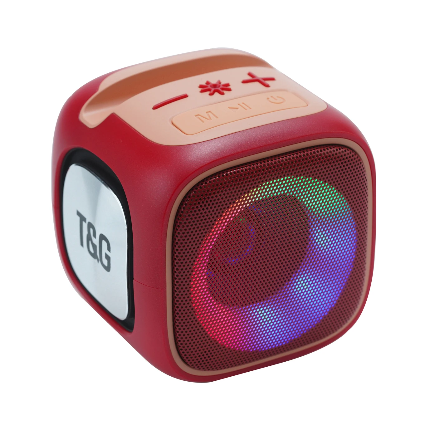 2023 New OEM exquisite cube speaker with phone holder RGB light lightweight small bt5.3 wireless speaker TG359