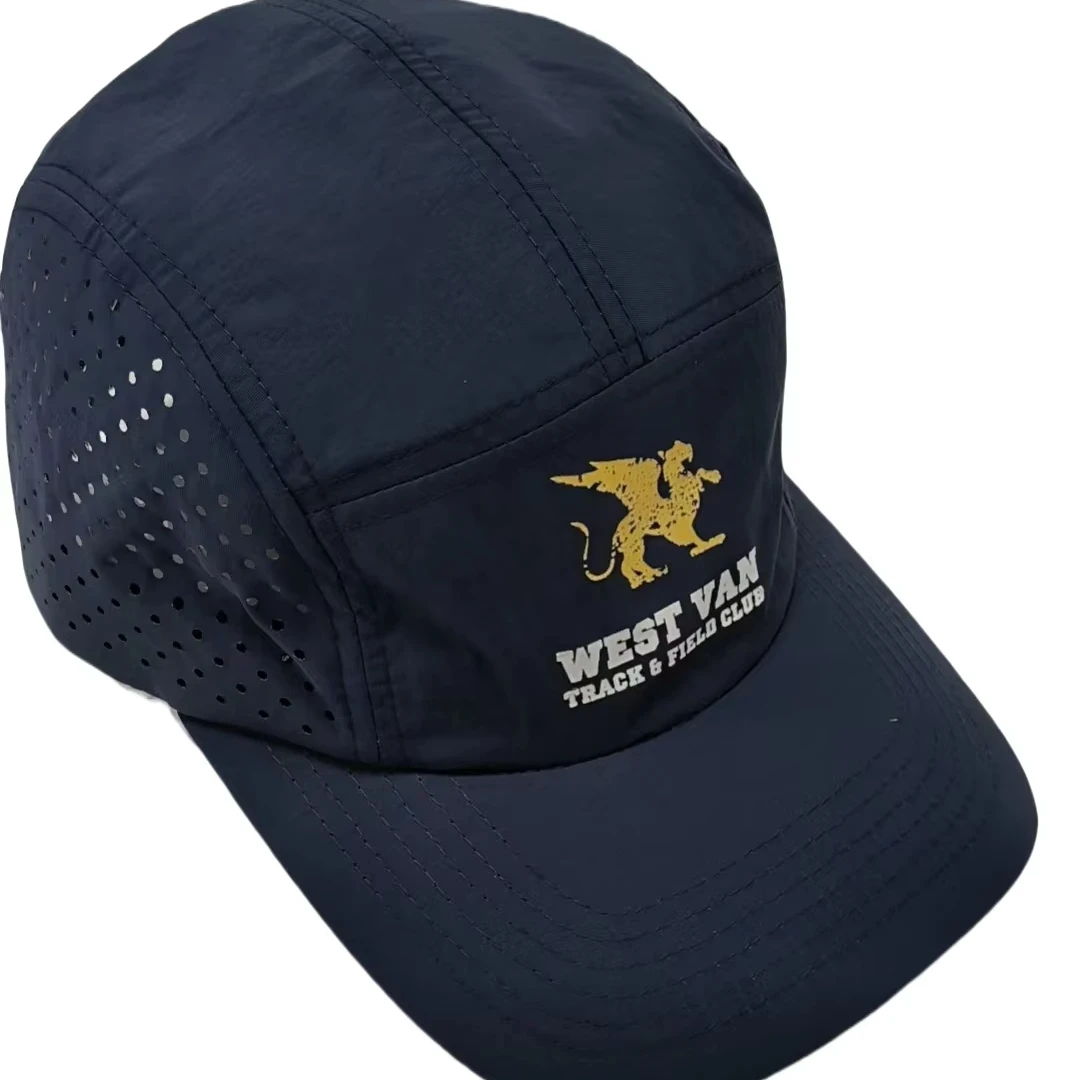High Quality Custom Sports Baseball Cap Men Quick-Drying Breathable Summer Running Cap Black Leopard Checkered Dot Patterns