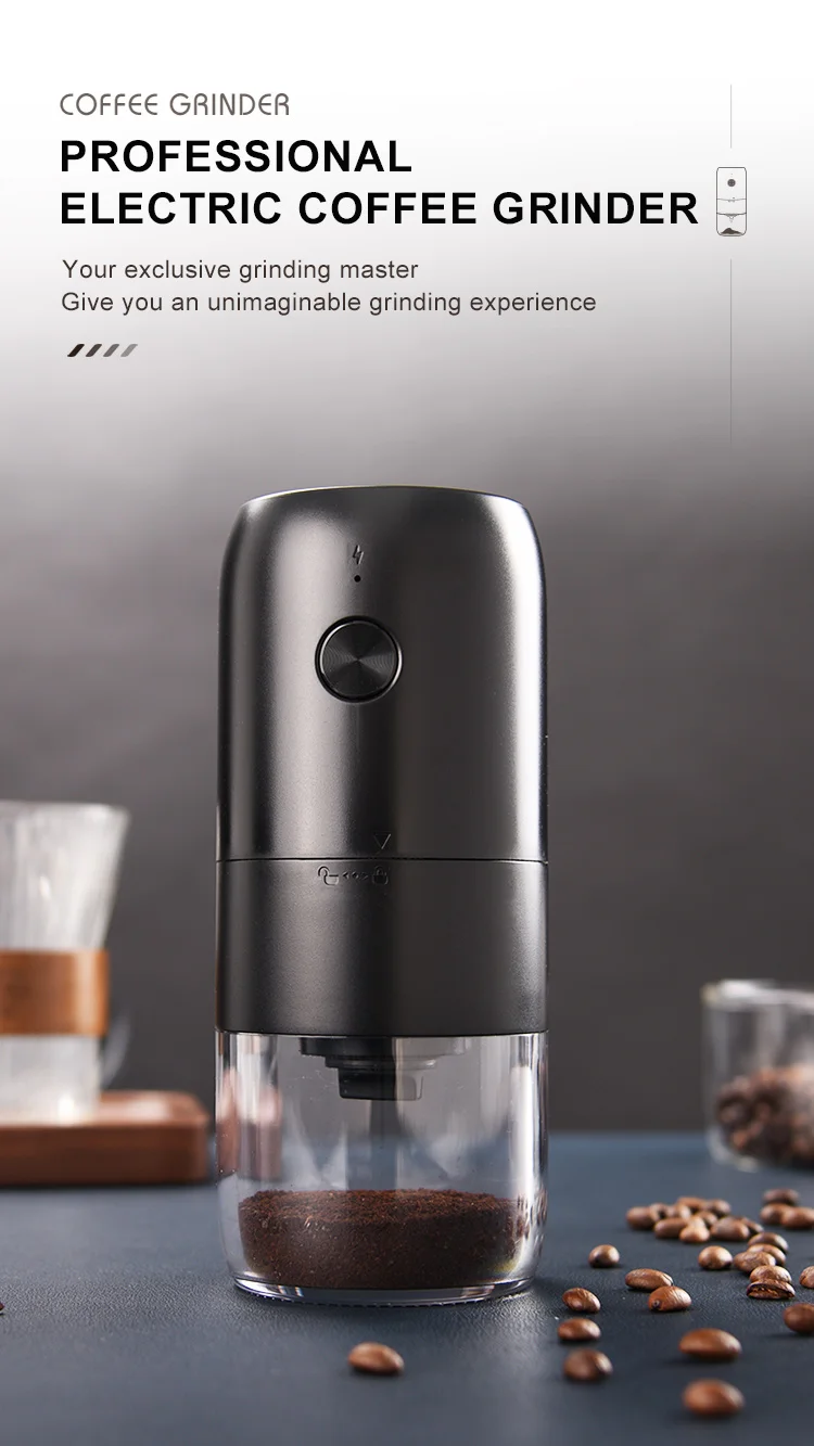 Wholesales USB Recharge portable Adjustable Electric Coffee Grinder