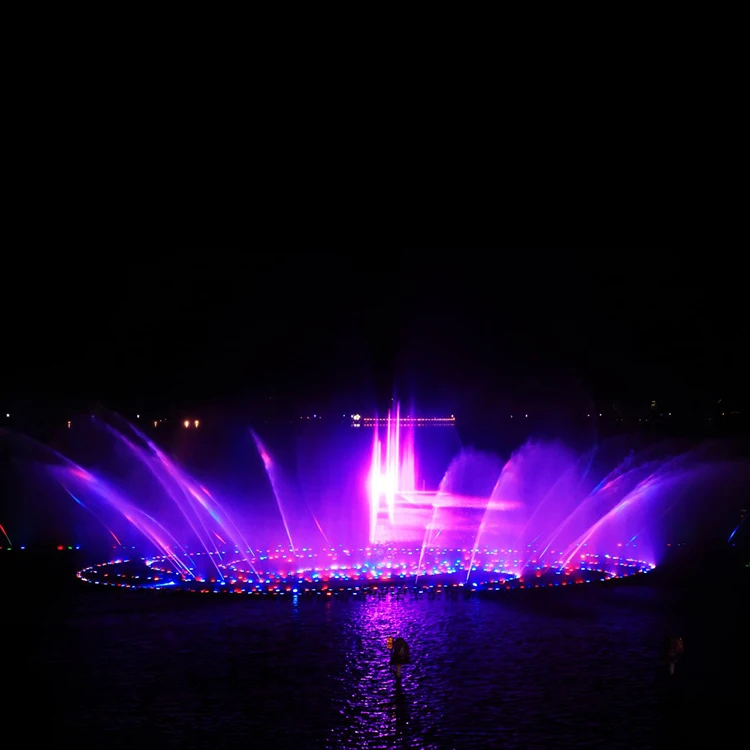 Water Fountain Egypt Round Shape Pool DMX Small Dancing Musical Fountain for Road Roundabout