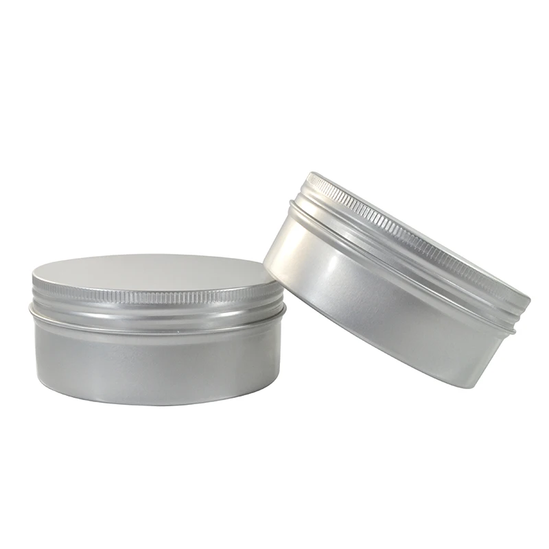 Custom logo round 30ml 50ml salve aluminum tin jars red black silver candle tea jar cosmetic cream metal tins with lids