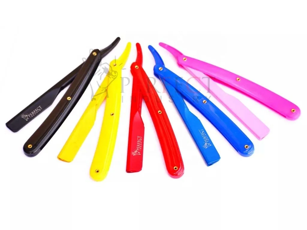 barber choice plastic handle shaving razors / barber accessories shaver folding knife shaving supplies plastic handle razors