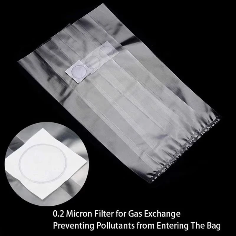 Large Pp Injectable Oyster Autoclave Mushroom Spawn Grow Bags With Filter