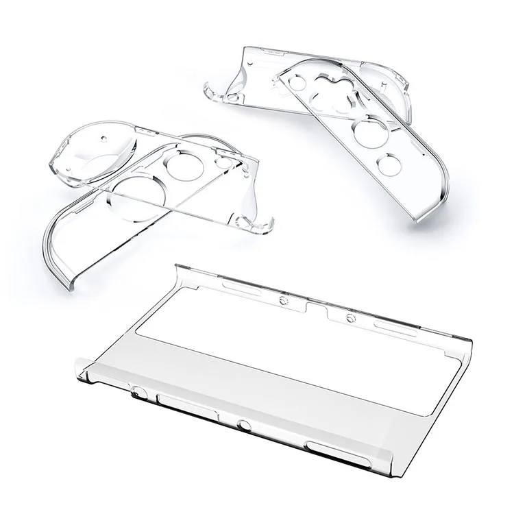 Жесткий прозрачный защитный чехол для Nintendo Switch Oled с левой и правой ручками