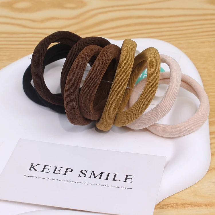 10-Piece Set of Colorful Elastic Hair Rope Card Korean Version Hair Accessories Hair Ties Category