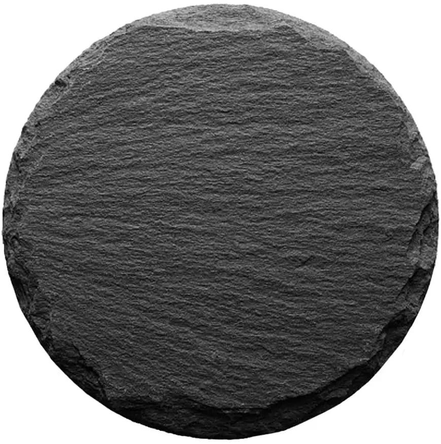 Low-cost high quality heat resistant natural surface round slate cup pad 4 inches