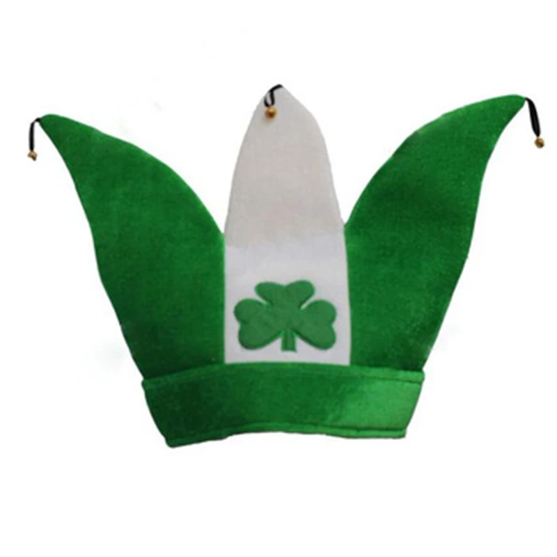 st patrick funny new design jester irish hat carnival party ox horn costume velvet hat