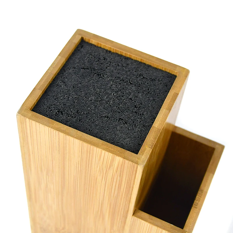 Универсальный бамбуковый подставка для ножей многофункциональный держатель стойка ножниц набор