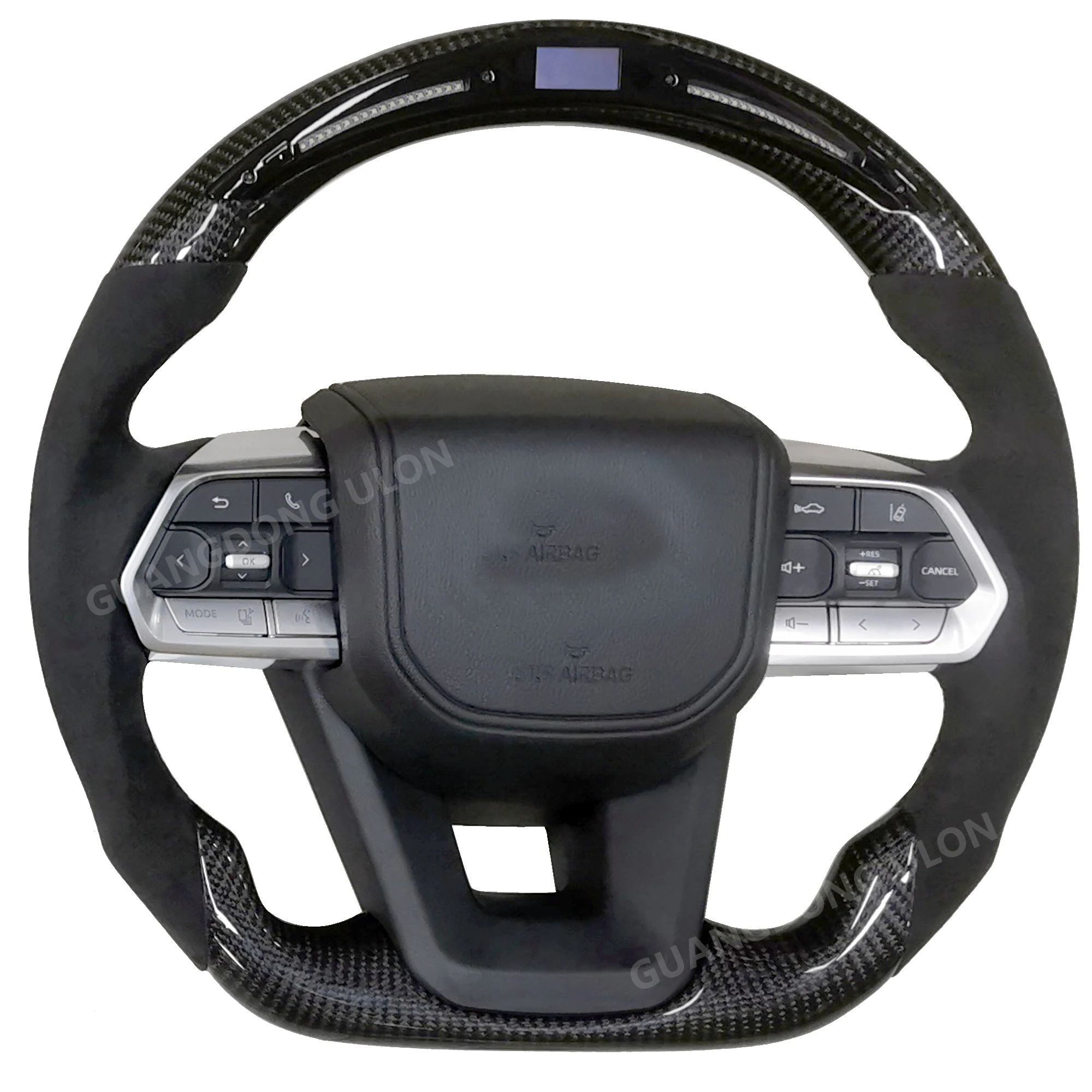 LC300 D-type Carbon Fiber Steering wheel with LED Light For Toyota Land Cruiser LC200 Prado LC150 Highland Update to 2023 LC300