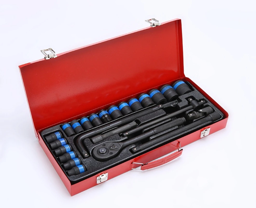 BNYA Manufacturer 24pcs Crv Auto Repair Socket Wrench Kit Socket Tool Set