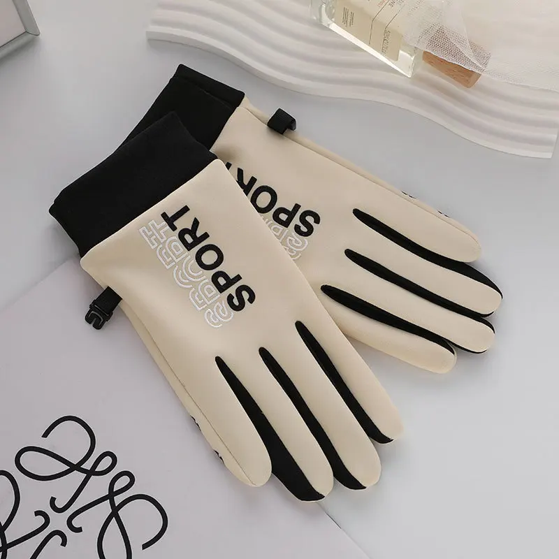 Fall Autumn Keep Warm Girl Man Female SPORT Outdoor Cycling Driving Anti Slip Flip Cute Screen Touch Windproof  Winter Gloves