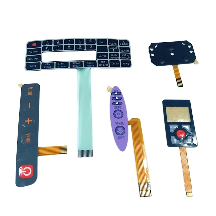 OEM Customize Membrane Switch Membrane Keyboard With 3M9448 Adhesive For SpO2 Pulse Rate Blood Oxygen Simulator Pulse Oximeter