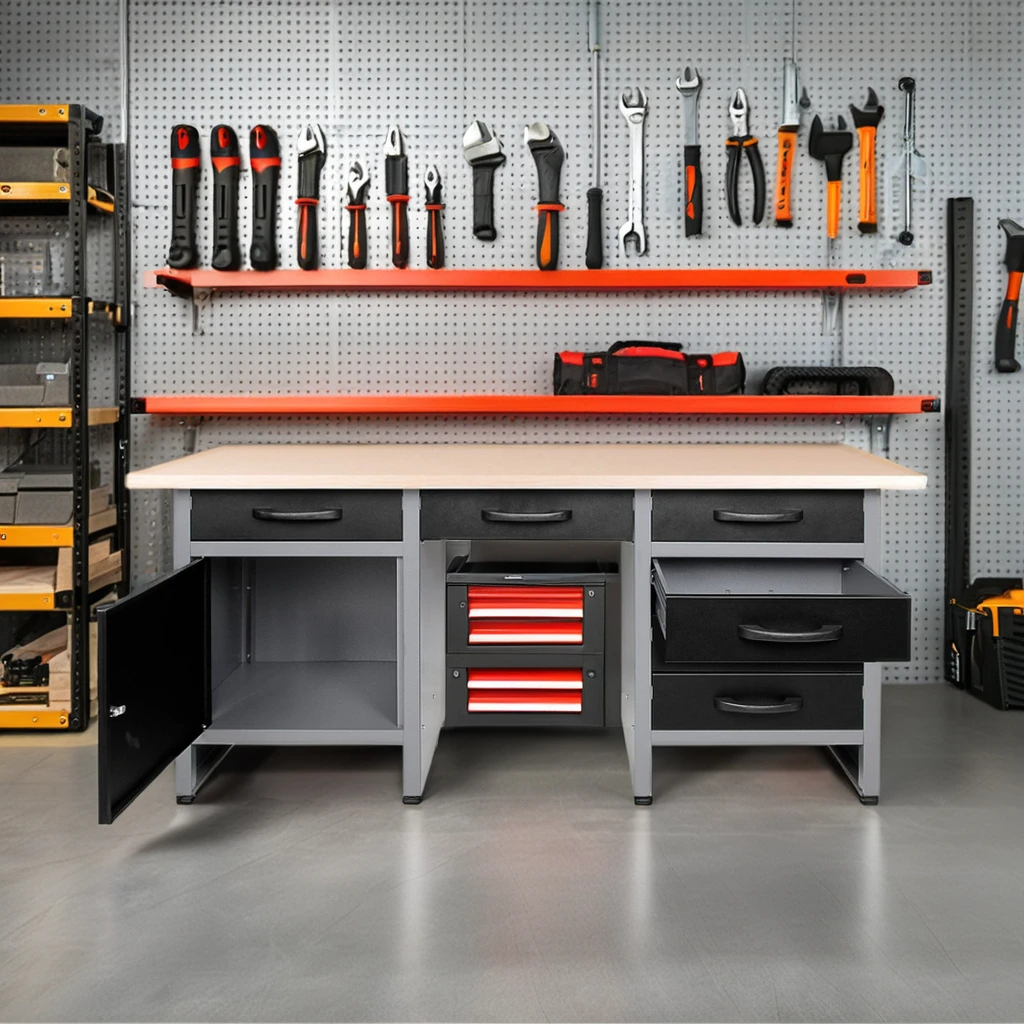JZD Factory Best Selling Storage Workbench Tool Chest Modular Tool Cabinet System For Mechanic Garages