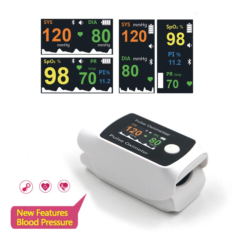 BERRY health model BM1300 oximeter with blood pressure function and big oled display oem new