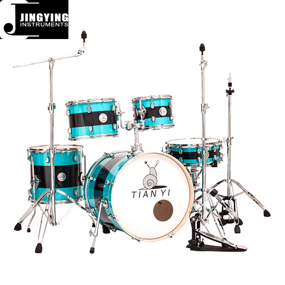 2024 Jingying Music Drum Sets,Factory Wholesale Hot Sale Adult Printing PVC Drum Kits Equipped with Subwoofer