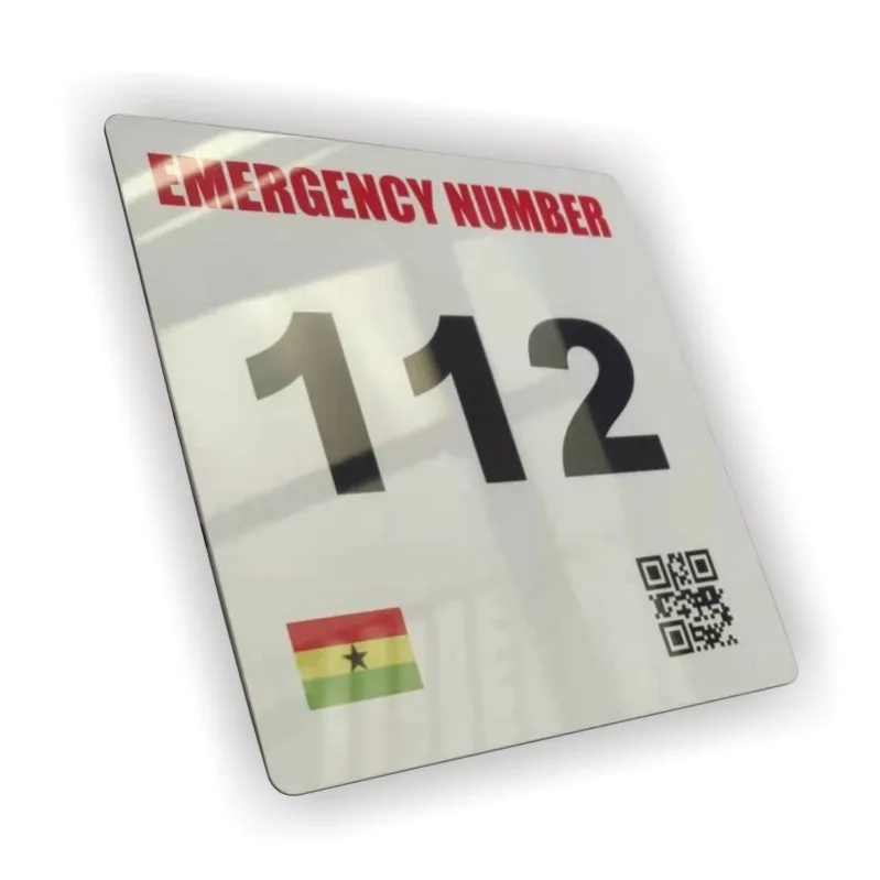 HD glossy heat transfer plaque Dye sublimation print QR code aluminum name plate