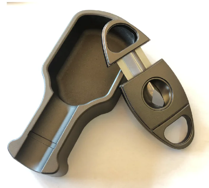 JIFENG JF-TZ242 Simple cigar ashtray and cutter set 2 in 1 metal promotion gift set for cigar accessories