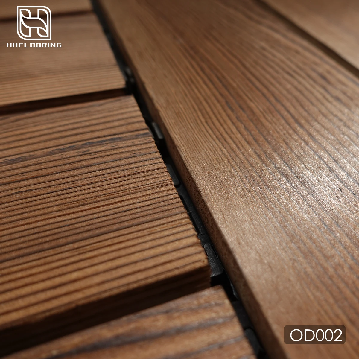 HH Flooring 900mm High Quality DIY Carbenized Wood Floor Garden/Pool Walkway Roof Tiles Interlocking Deck Tiles