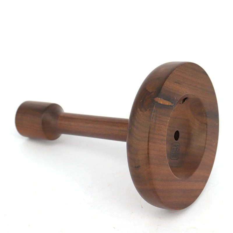 High Quality Stand Base Nature Environmental Round Print Laser Smooth Solid Wood Wooden Lamp Base