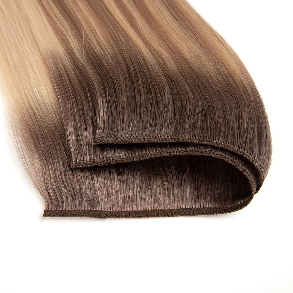 Russian Hair Extensions Genius Weft Cuticle Aligned Genius Weft 12A Double Drawn Virgin Russian Hair Extensions Genius Weft