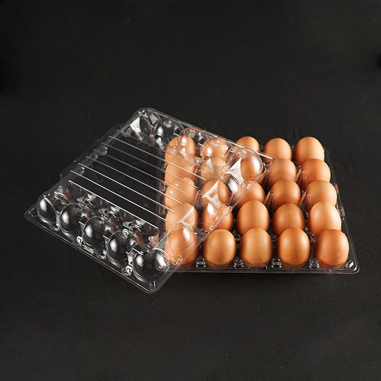 Factory Directly Sale S/M/L Three Sizes 30 Holes Plastic Eggs Tray High Quality PET Plastic Food Packaging Eggs Carton