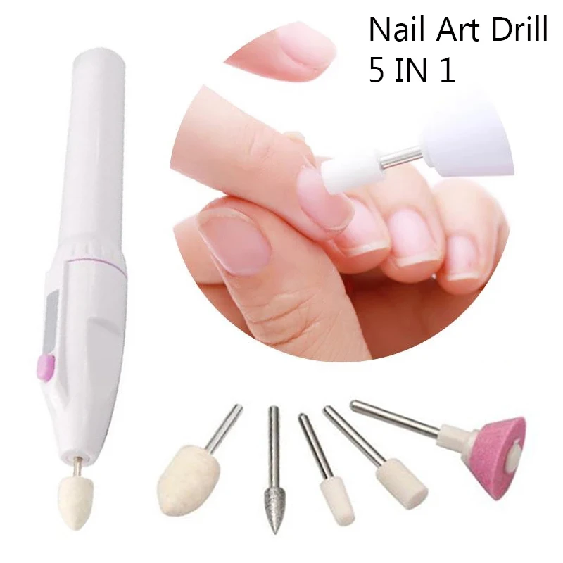 Professional Electric Nail Polisher Nail Drill Machine Manicure Milling Cutter Set Nail Files Gel Polish Remover Tools Portable