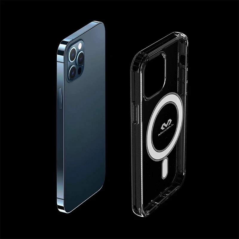  Магнитный Прозрачный чехол для телефона аксессуары ударопрочный из ТПУ iphone 12 pro