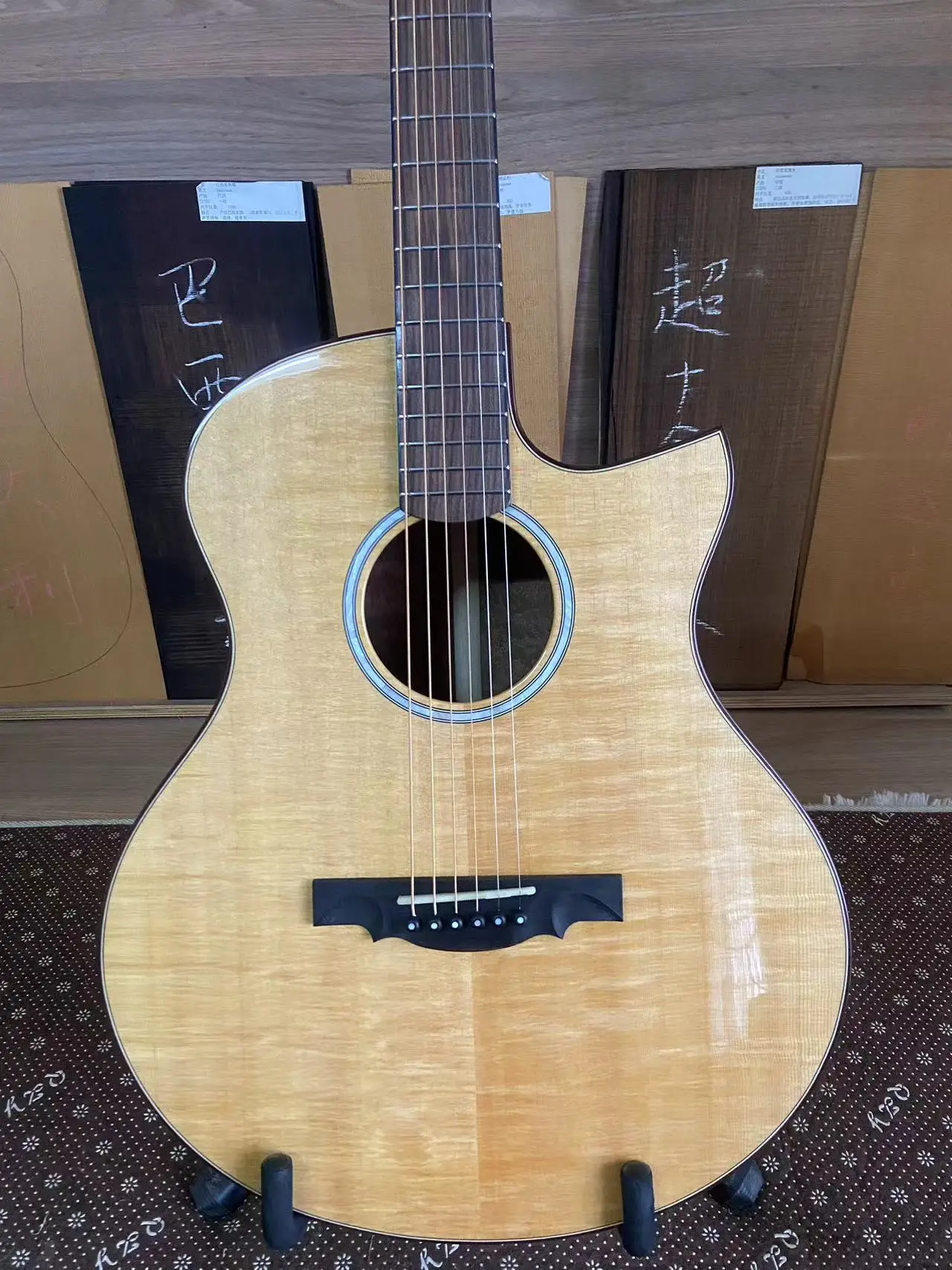 JD-920 Geake Custom All Solid High Quality Handmade Spruce Sapele Acoustic Electric Guitar