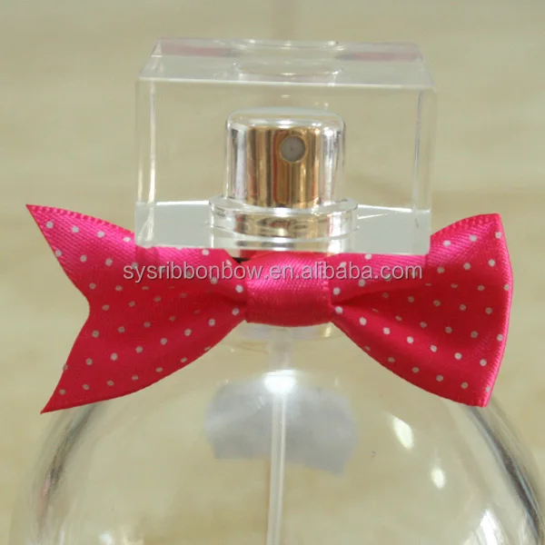 Custom Personalized Pre-Made Packaging Tie Bottle Decoration 196 Colors 100% Polyester Satin Ribbon Bow for Gift bow wrapping