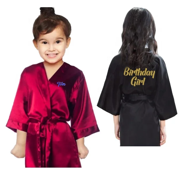  Custom Logo Silk Satin personalized printing robe women wedding Bride and Bridesmaid