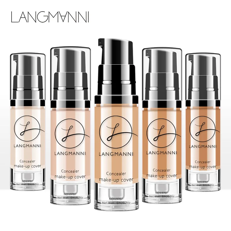 
Wholesale 6 Colors Full Coverage Makeup Liquid Concealer Waterproof Long Lasting Concealer 