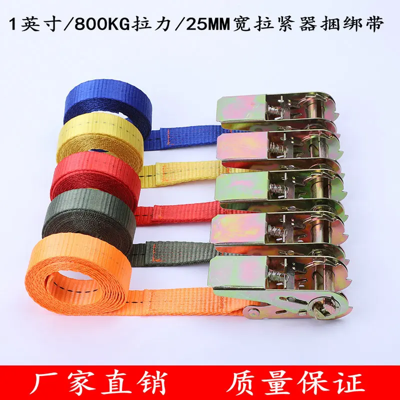 New Arrival 200 KG Weight Capacity Polyester Ratchet Cargo Lashing Belt Adjustable Tie Down Straps with Cam Lock Buckle
