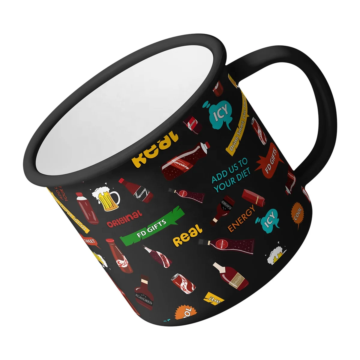 OEM Cheap Price Customized Sublimation Enamel Mug For Promotional