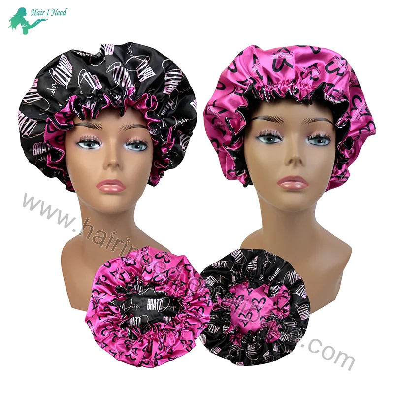 Wholesale Mommy And Me Zodiac Bonnets And Satin Hair Wraps Custom Logo Hair Bonnets Sleeping Cap Women Satin Silk Braid Bonnet
