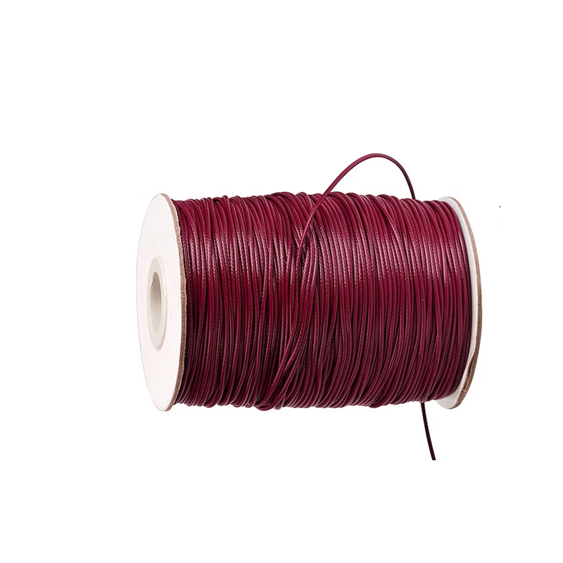 Multiple colors 2.5mm thick in stock waxed polyester lacing string cord on roll for bracelet necklace waxed cord