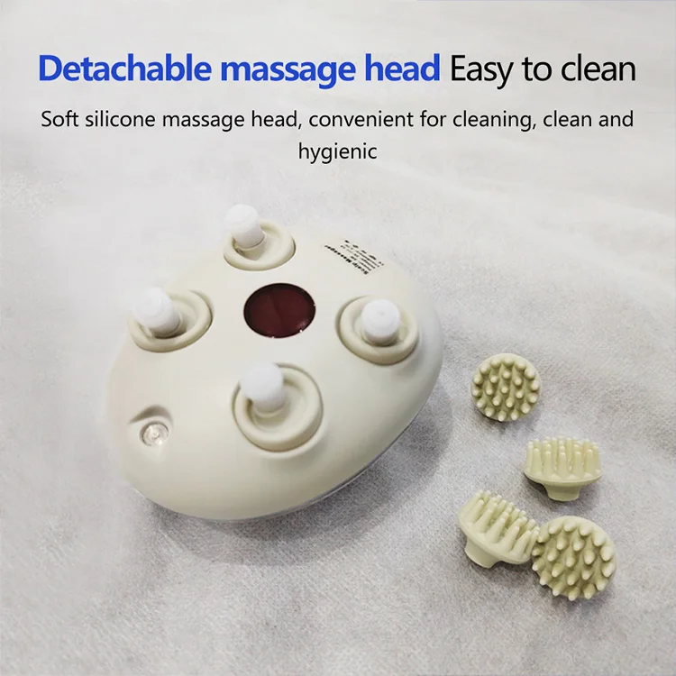 New Hair Scalp Head Massager Vibration Octoopus Head Massager With Red Light Easy Use Scalp Massager