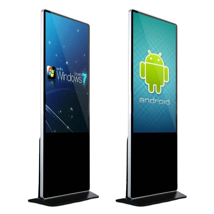 4K UHD LCD Floor Standing Digital Signage Display Touch Screen kiosk stands for mall Totem Advertising Player