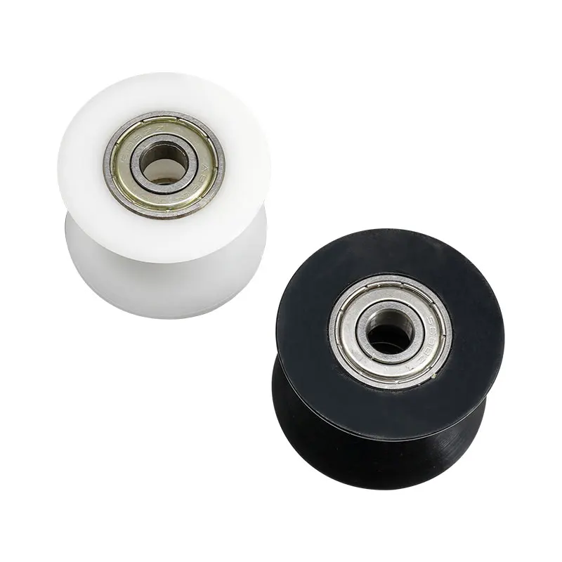 High Quality 608ZZ White PVC Sliding Double Bearing Stainless Steel V Groove Wheel