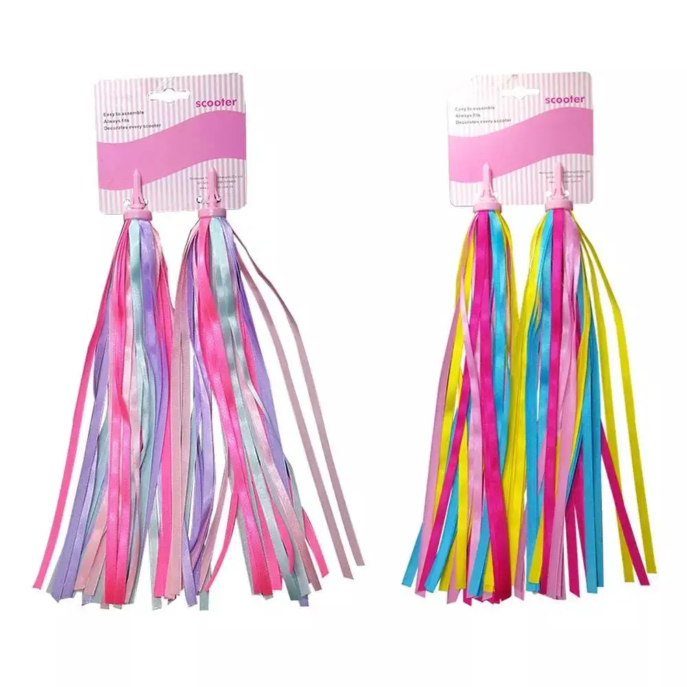 Child Bike Handlebars Streamers Colorful Streamers For Scooter Bike Handlebars Streamers Tassel Ribbons Accessories Wholesale