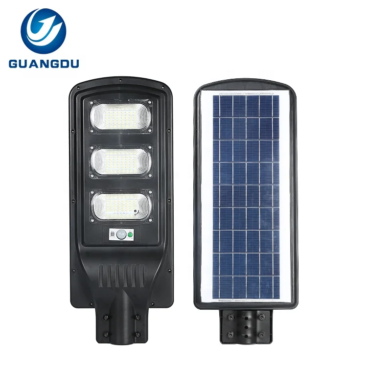  Guangdu Outdoor Ip65 Waterproof Abs 50w 100w 150w 200w 250w 300w Integrated All In One Solar Led Street