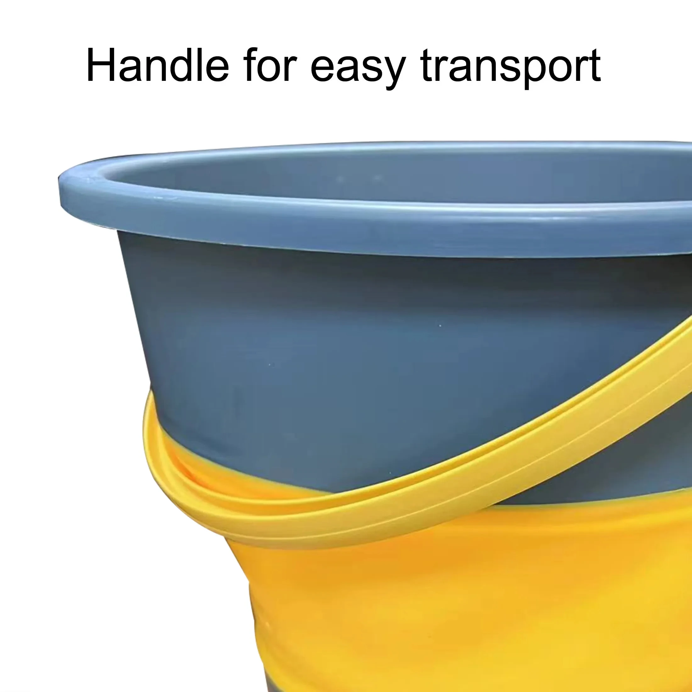 Folding Car Bucket Portable Collapsible Wash Bucket Basin Container Suitable for Fishing Travel Gardening Outdoor