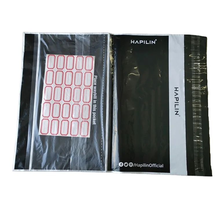 
Custom Printed Logo Design Ldpe/Hdpe Packing Plastic Manufacturers Custom Bags With Logo Plastic With Pocket 