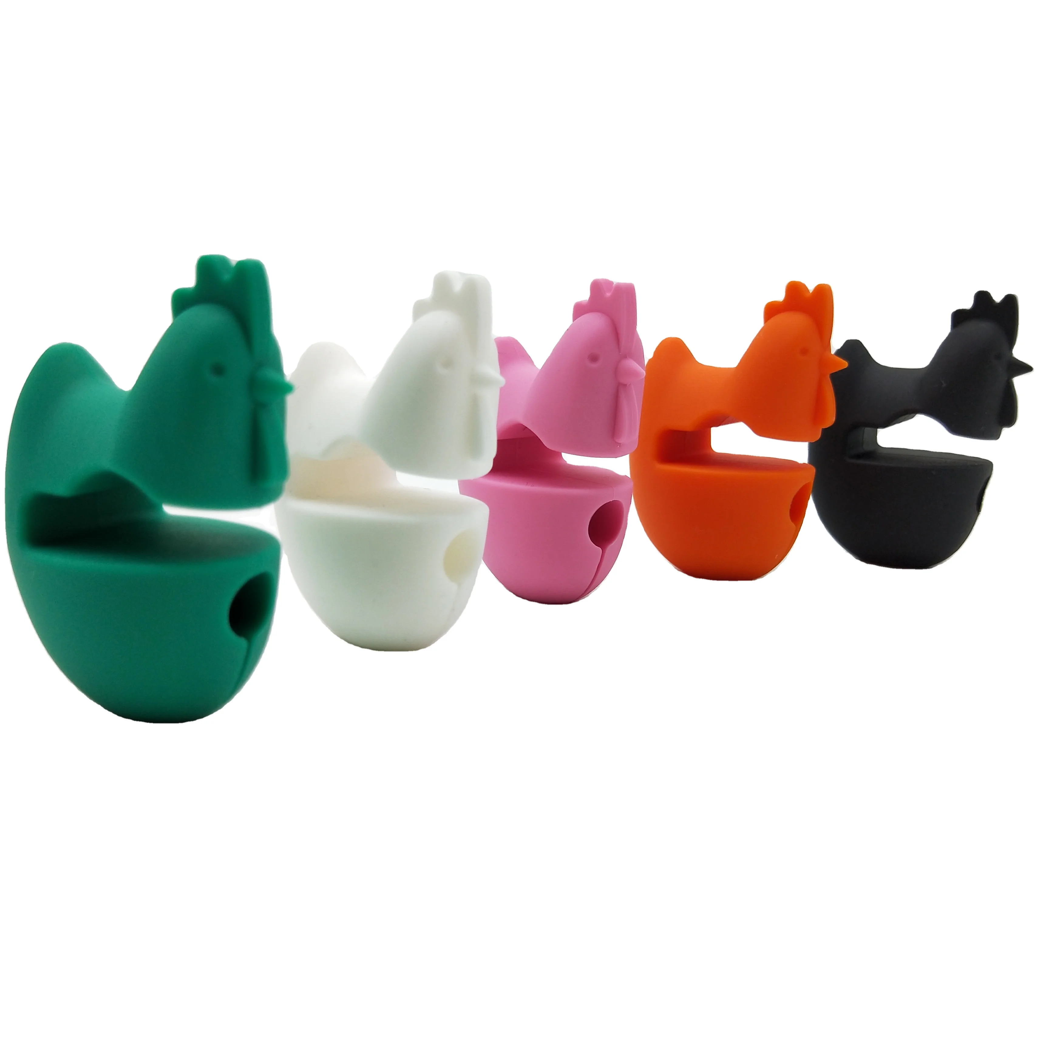 Silicone Kitchen Tools Spoon Holder Chicken Pot Clip Spoon Holder