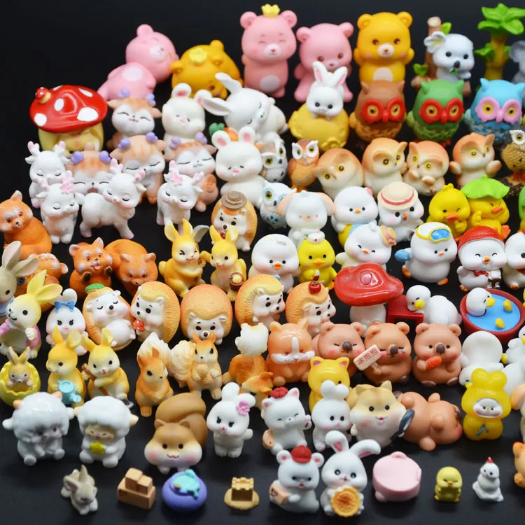 3D миниатюрные предметы коллекционные аквариумные украшения фигурка животные цветочный горшок морская ферма дикая природа маленькие игрушки для детей