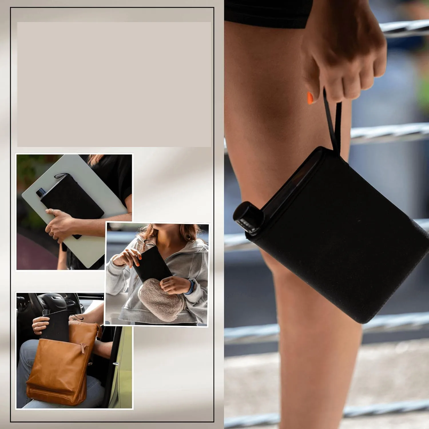 Custom Neoprene 13oz Flat Water Bottle Sleeve 18oz Slim Flask Holder